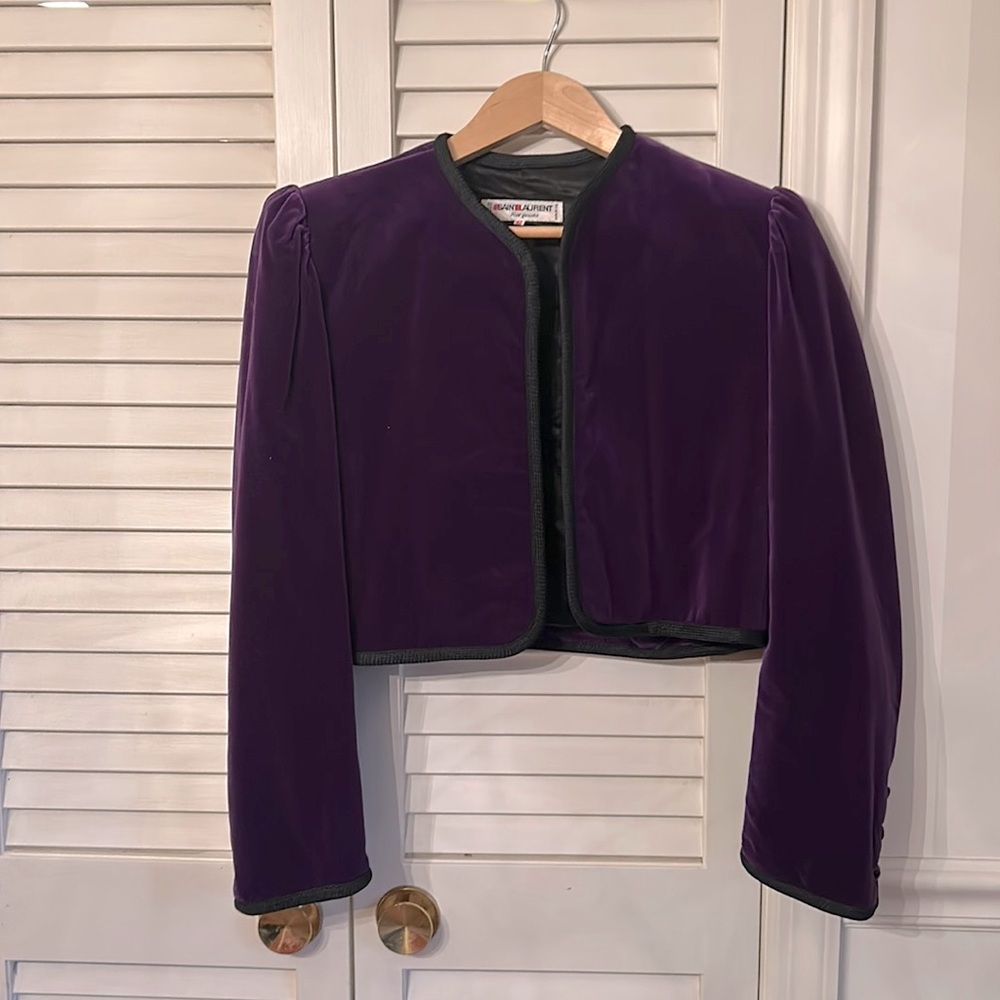 Saint Laurent Rive Gauche Paris velvet jacket